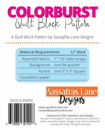 Quilt Patterns - Quilting Supplies online, Canadian Company Colorburst Block