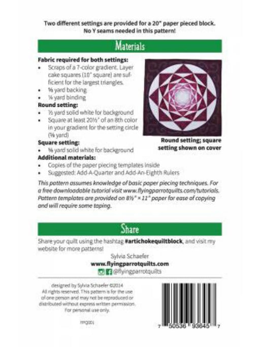Quilt Patterns - Quilting Supplies online, Canadian Company The Artichoke