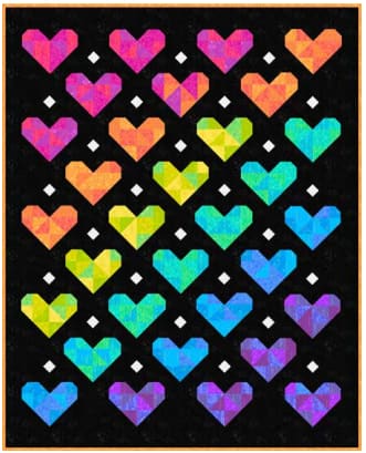 Quilt Kit - Quilting Supplies online, Canadian Company Heart Gems in Deco Glo