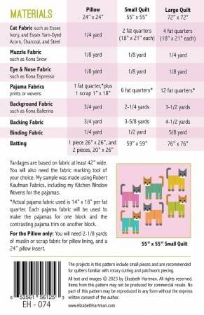 Quilt Patterns - Quilting Supplies online, Canadian Company Cats in Pajamas