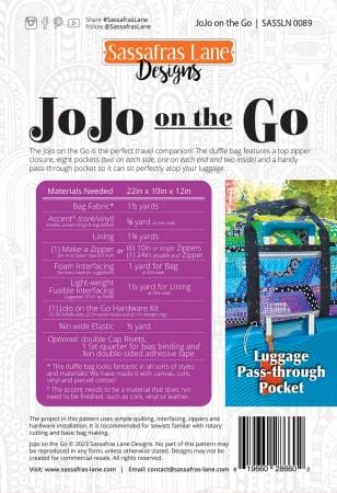 Bag Patterns - Quilting Supplies online, Canadian Company JoJo on the Go