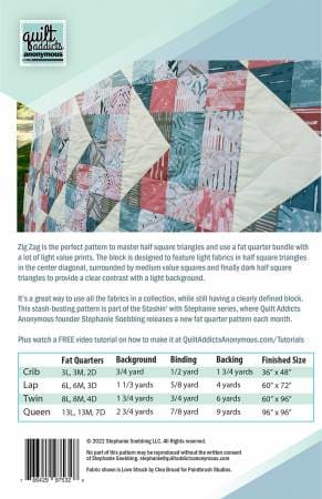 Quilt Patterns - Quilting Supplies online, Canadian Company Zig Zag Pattern