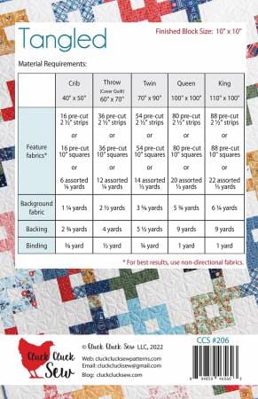 Quilt Patterns - Quilting Supplies online, Canadian Company Tangled Pattern
