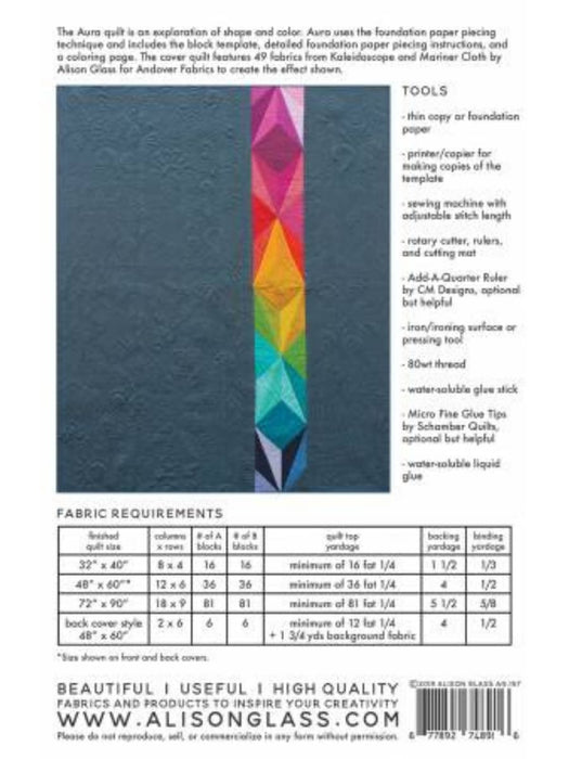 Quilt Patterns - Quilting Supplies online, Canadian Company Aura Pattern -