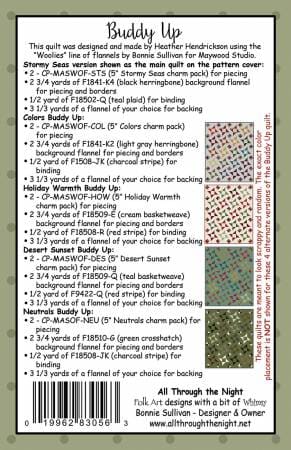 Quilt Patterns - Quilting Supplies online, Canadian Company Buddy Up Pattern