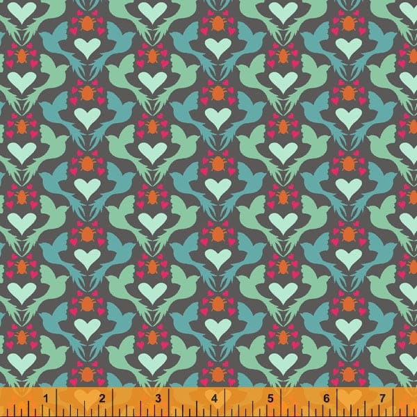 Prints - Quilting Supplies online, Canadian Company Dove Love in grey - Eden