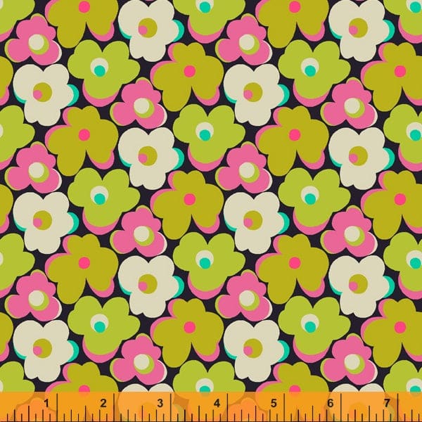 Prints - Quilting Supplies online, Canadian Company Flower Bump in Chartreuse