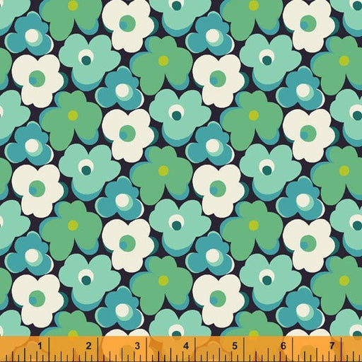 Prints - Quilting Supplies online, Canadian Company Flower Bump in teal - Eden