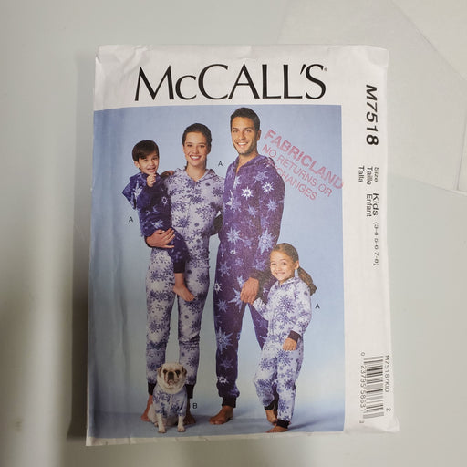 Garment Pattern - Quilting Supplies online, Canadian Company McCall’s M7518