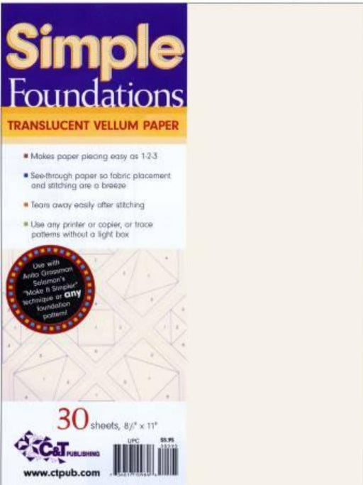 FPP - Quilting Supplies online, Canadian Company Simple Foundations Translucent