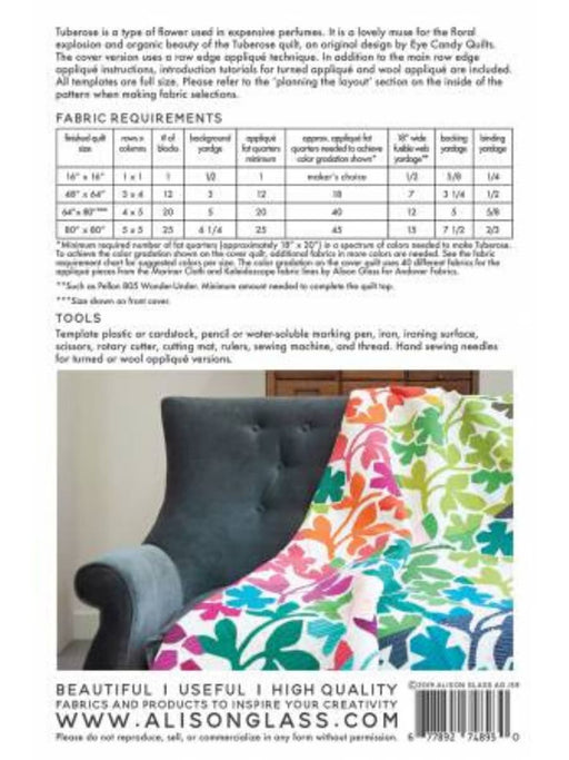 Quilt Patterns - Quilting Supplies online, Canadian Company Tuberose Pattern