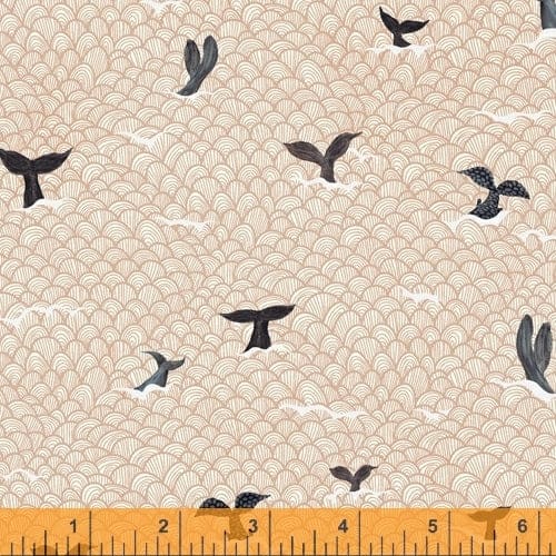 Prints - Quilting Supplies online, Canadian Company Whale Tails in Shell - Tales